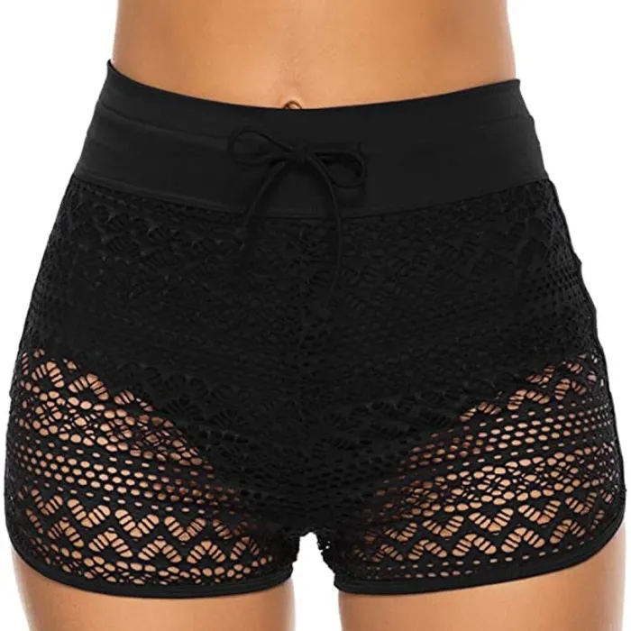 Bas de bikini sexy - short court en dentelle