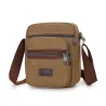 Sac à bandoulière élégant en toile - avec fermetures éclair