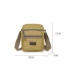 Sac à bandoulière élégant en toile - avec fermetures éclair