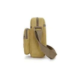 Sac à bandoulière élégant en toile - avec fermetures éclair