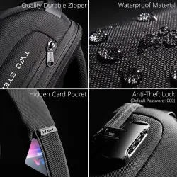 Multifunction backpack - chest / shoulder bag - anti-theft lock - waterproofBags