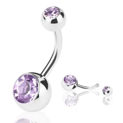 Navel ring - with a crystal - piercing - 5 - 8 mm - 10 piecesEarrings