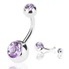 Navel ring - with a crystal - piercing - 5 - 8 mm - 10 piecesEarrings