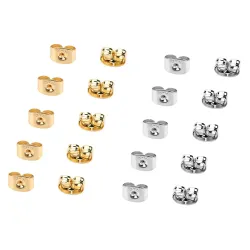 Arrêt de boucle d'oreille - écrou - acier inoxydable 316L - 100 pièces