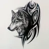 Wolf - waterproof temporary fake tattooStickers