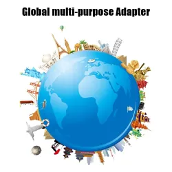 Alimentation universelle - Adaptateur de voyage - avec 2 ports USB - Convertisseur de prise AU US UK EU
