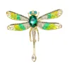 Broche vintage luxueuse - avec libellule en cristal