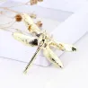 Broche vintage à la mode - avec libellule en cristal