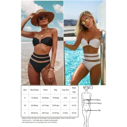 Sexy bikini set - with push up - high waistBeachwear