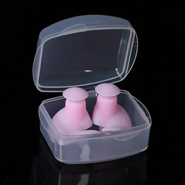 Silicone waterproof earplugs - with storage boxSwimming