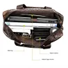 Sac à main luxueux en cuir - avec bandoulière - motif peau de crocodile - cuir véritable