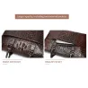 Sac à main luxueux en cuir - avec bandoulière - motif peau de crocodile - cuir véritable