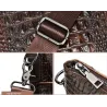 Sac à main luxueux en cuir - avec bandoulière - motif peau de crocodile - cuir véritable