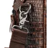 Sac à main luxueux en cuir - avec bandoulière - motif peau de crocodile - cuir véritable
