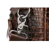 Sac à main luxueux en cuir - avec bandoulière - motif peau de crocodile - cuir véritable