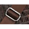 Sac à main luxueux en cuir - avec bandoulière - motif peau de crocodile - cuir véritable