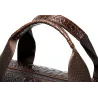 Sac à main luxueux en cuir - avec bandoulière - motif peau de crocodile - cuir véritable