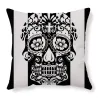 Decorative pillowcase - with zipper - plush - skull print - 45 cm * 45 cmCushion covers