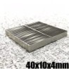 N35 - neodymium magnet - strong rectangular block - 40mm * 10mm * 4mmN35