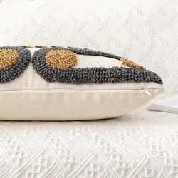 Housse de coussin exclusive - broderie en coton - style Boho marocain