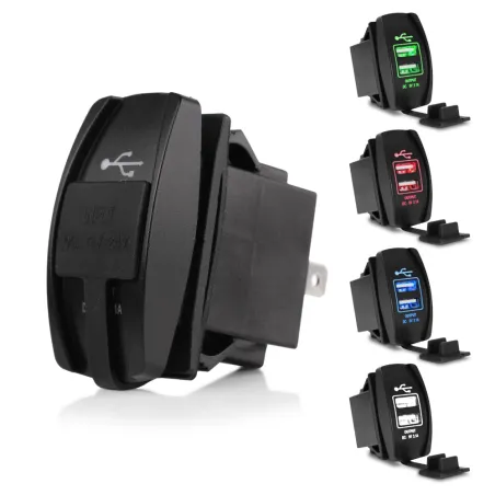 Double prise USB universelle - 3.1V -12V/24V - port de charge - LED