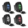 Double prise USB universelle - 3.1V -12V/24V - port de charge - LED