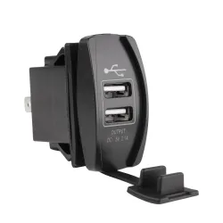 Double prise USB universelle - 3.1V -12V/24V - port de charge - LED
