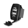 Double prise USB universelle - 3.1V -12V/24V - port de charge - LED