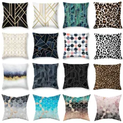 Housse de coussin déco - animal imprimé léopard - 45 cm * 45 cm