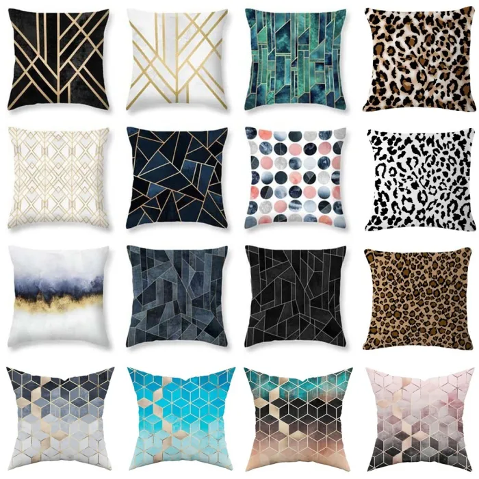 Housse de coussin déco - animal imprimé léopard - 45 cm * 45 cm