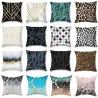 Housse de coussin déco - animal imprimé léopard - 45 cm * 45 cm