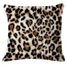 Housse de coussin déco - animal imprimé léopard - 45 cm * 45 cm