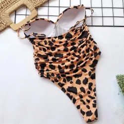 Maillot de bain une pièce sexy - avec push-up - imprimé léopard