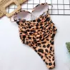 Maillot de bain une pièce sexy - avec push-up - imprimé léopard