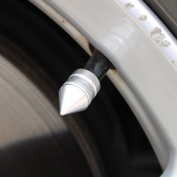 Valves de pneu universelles - capuchons en aluminium - pointe courte - 4 pièces