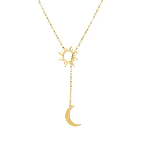 Trendy stainless steel necklace - moon & starNecklaces