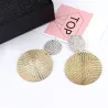 Boucles d'oreilles à la mode - doubles cercles - argent & or
