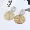 Boucles d'oreilles à la mode - doubles cercles - argent & or