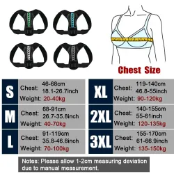 Ceinture de correction de posture réglable - pour le dos - les épaules - la colonne vertébrale
