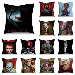 Housse de coussin déco - Halloween / horreur / Annabelle imprimé - 45 cm * 45cm