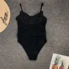 Maillot de bain une pièce sexy en velours - push up - ceinture décorative