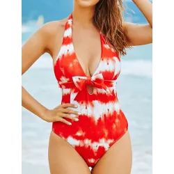 Maillot de bain une pièce sexy - bretelles à nouer