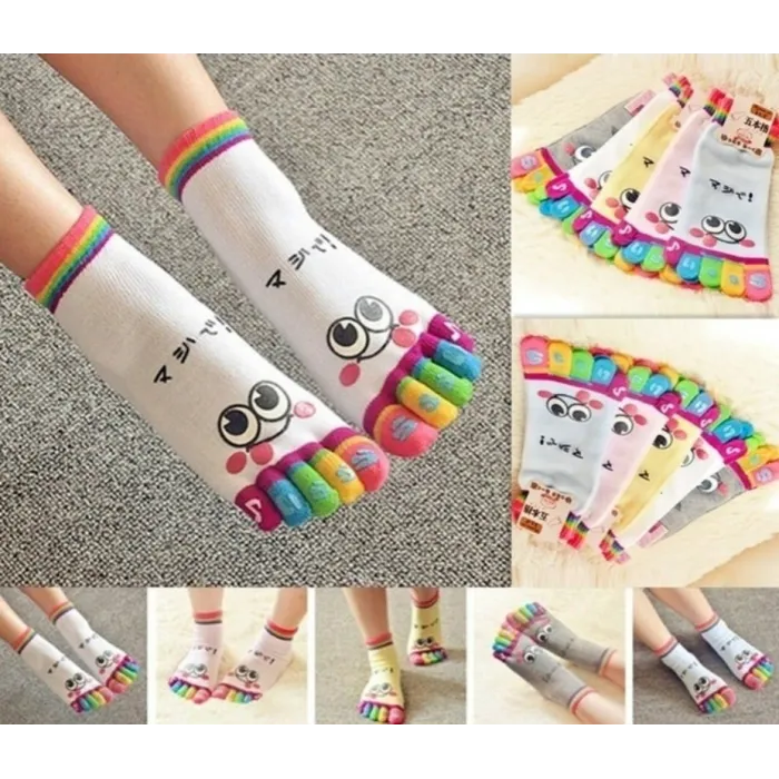 Chaussettes amusantes pour enfants - cinq orteils - coton