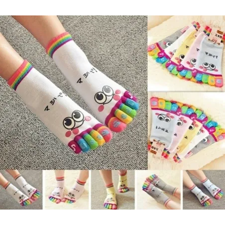 Chaussettes amusantes pour enfants - cinq orteils - coton