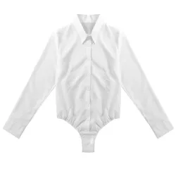 Elegant bodysuits - long sleeve blouse - with buttonsBlouses & shirts