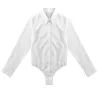 Elegant bodysuits - long sleeve blouse - with buttonsBlouses & shirts