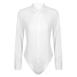 Elegant bodysuits - long sleeve blouse - with buttonsBlouses & shirts