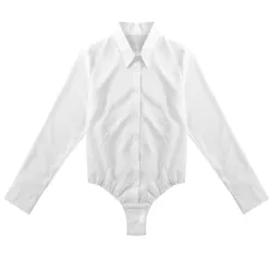 Elegant bodysuits - long sleeve blouse - with buttonsBlouses & shirts