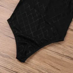 Body sexy transparent - avec fermeture éclair au dos