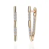 Boucles d'oreilles à la mode en forme de V - avec zircone cubique